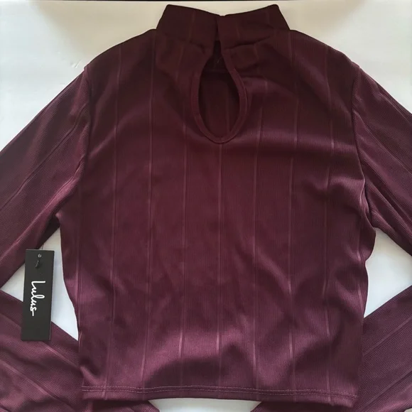 Lulus “My Way” Plum Purplish Burgundy Two-Piece Long Sleeve Dress – Size Large - Picture 6 of 11